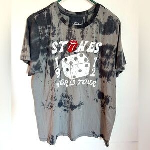 Rolling Stones Tour 1972  🎲 Reprint Graphic Acid Washed T-Shirt Size XL